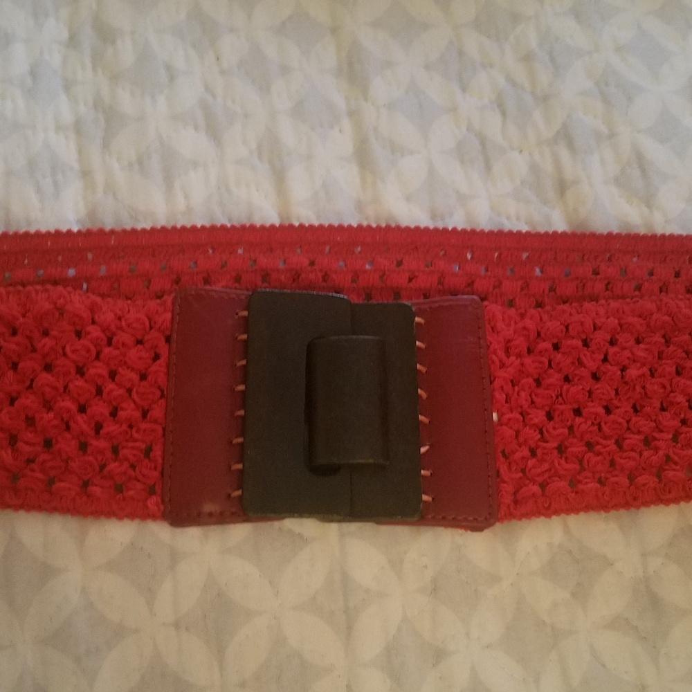 Red fashion belt